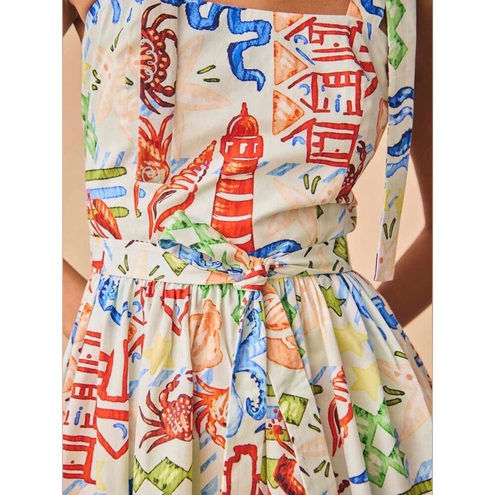 HUNTER BELL Quincy Midi Dress in Surfside NWOT - Picture 3 of 12